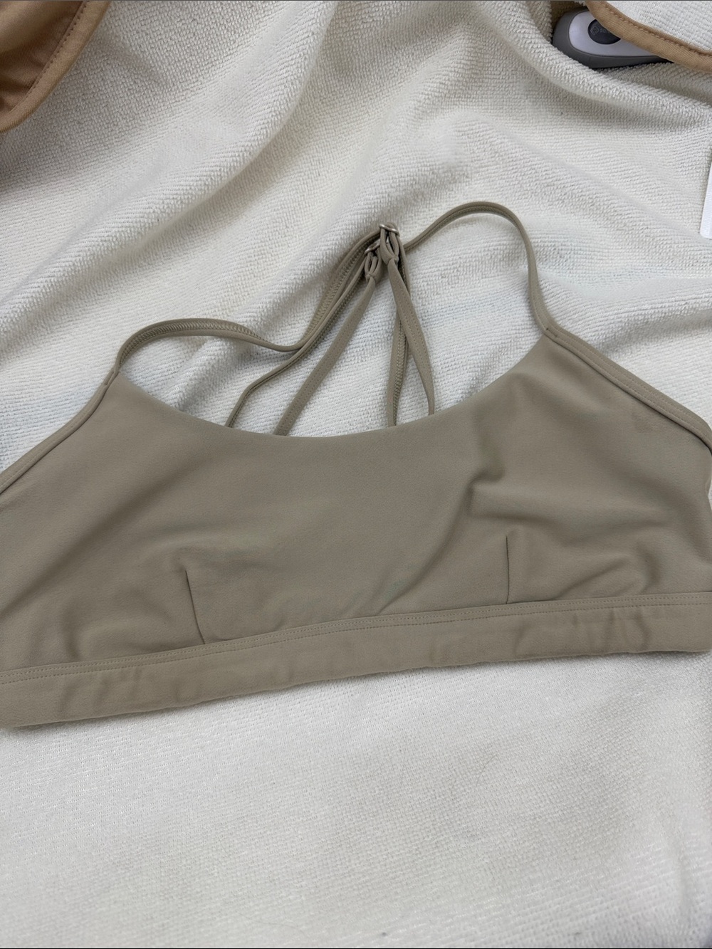 ALO Yoga Taupe Strappy Sports Bralette